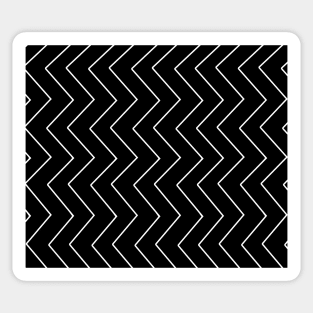 Abstract zigzag - black and white. Sticker